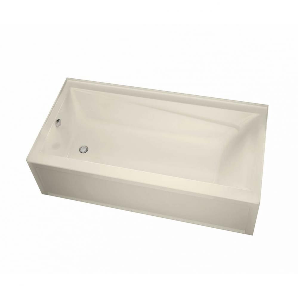 Exhibit 6030 IFS AFR Acrylic Alcove Left-Hand Drain Aeroeffect Bathtub in Bone