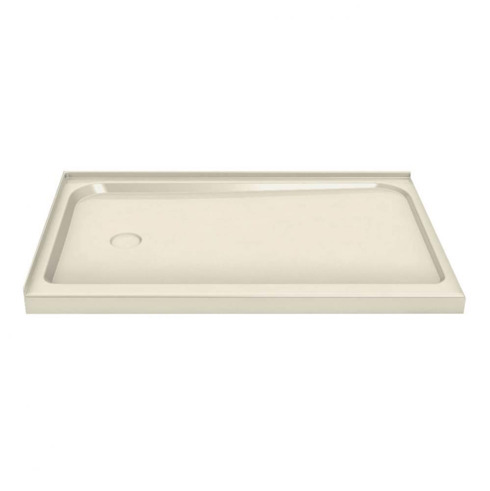 MAAX 59.75 in. x 36.25 in. x 4.125 in. Rectangular Corner Shower Base with Right Drain in Bone