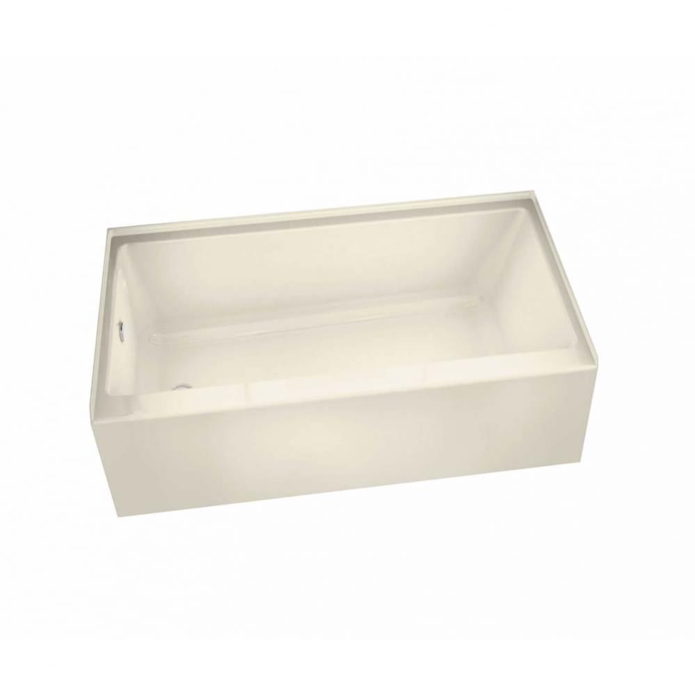 Rubix 6032 AFR Acrylic Alcove Left-Hand Drain Bathtub in Bone