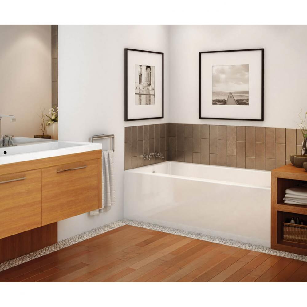 Rubix 59.75 in. x 32 in. Alcove Bathtub with Left Drain in White