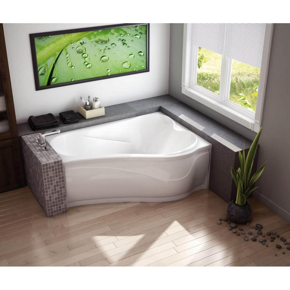 Murmur ASY 59.875 in. x 42.875 in. Drop-in Bathtub with Hydrosens System Left Drain in White