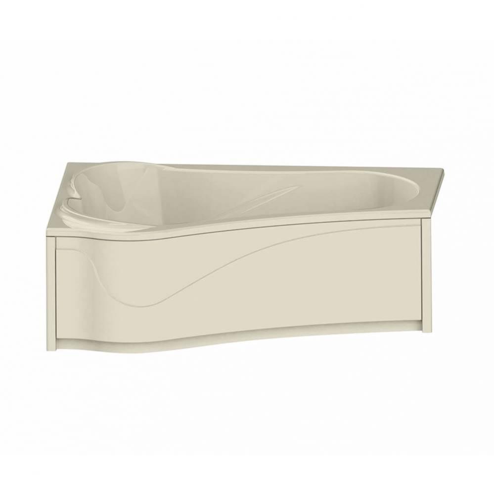 Murmur ASY 59.875 in. x 42.875 in. Drop-in Bathtub with Aerosens System Right Drain in Bone