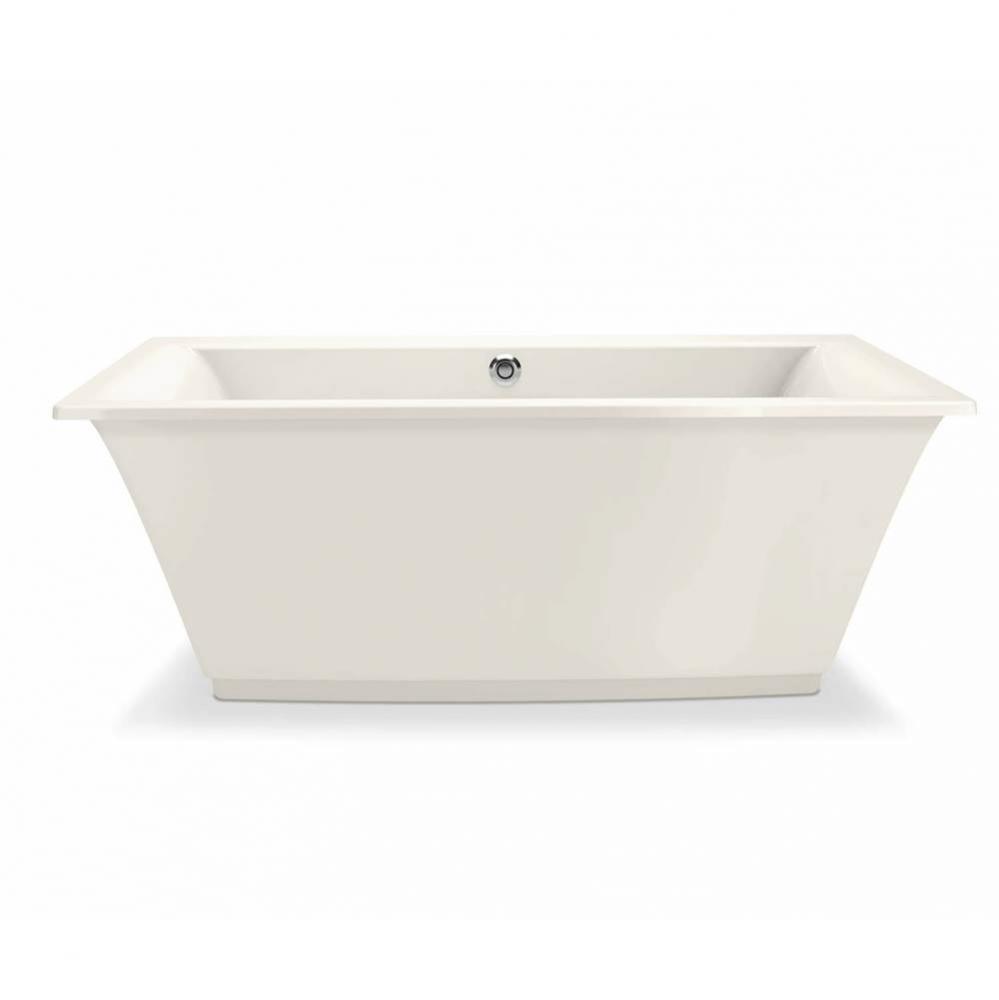 Optik F 66 in. x 36 in. Freestanding Bathtub with Center Drain in Biscuit