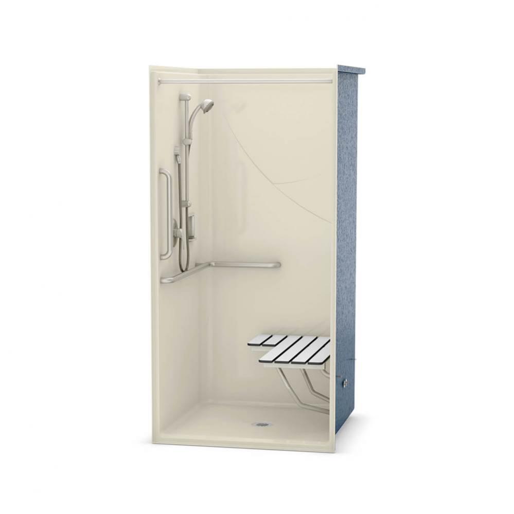 OPS-3636 COMPLETE ACCESSIBILITY PACKAGE WITH VERTICAL BAR 36 in. x 36 in. x 76.625 in. 1-piece Sho