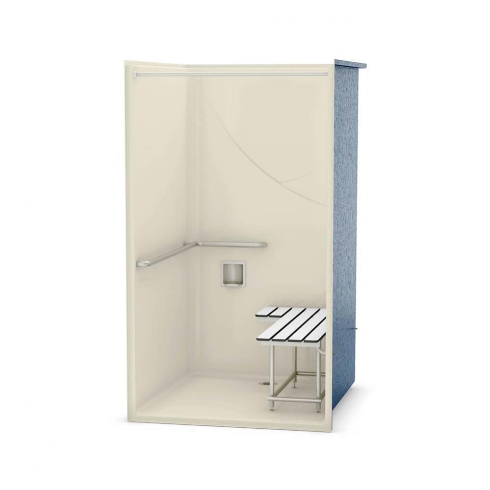 OPS-4248-RS - with California Title 24 Grab Bar and Seat 42 in. x 48 in. x 76.5 in. 1-piece Shower