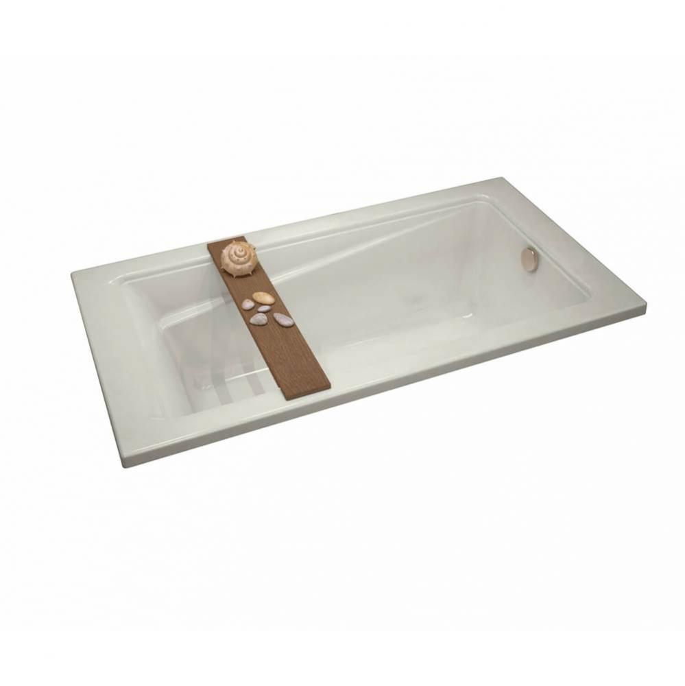 Exhibit 6636 Acrylic Drop-in End Drain Combined Whirlpool &amp; Aeroeffect Bathtub in Biscuit