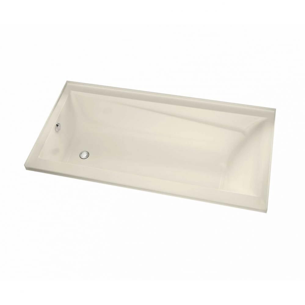 Exhibit 6636 IF Acrylic Alcove Right-Hand Drain Bathtub in Bone