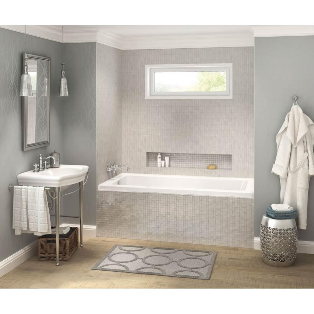 Pose IF 71.5 in. x 35.75 in. Alcove Bathtub with Right Drain in White