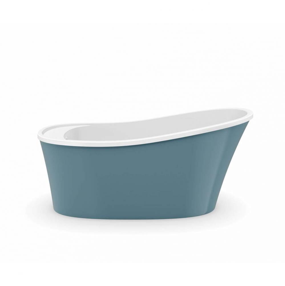 Ariosa 60 in. x 32 in. Freestanding Bathtub with End Drain in Glacier Blue