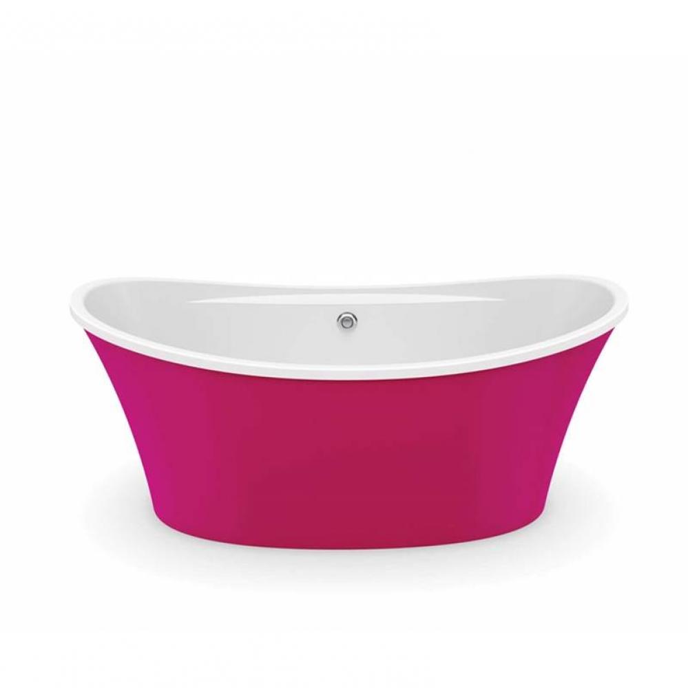 Ariosa 66 in. x 36 in. Freestanding Bathtub with Center Drain in Pink Martini