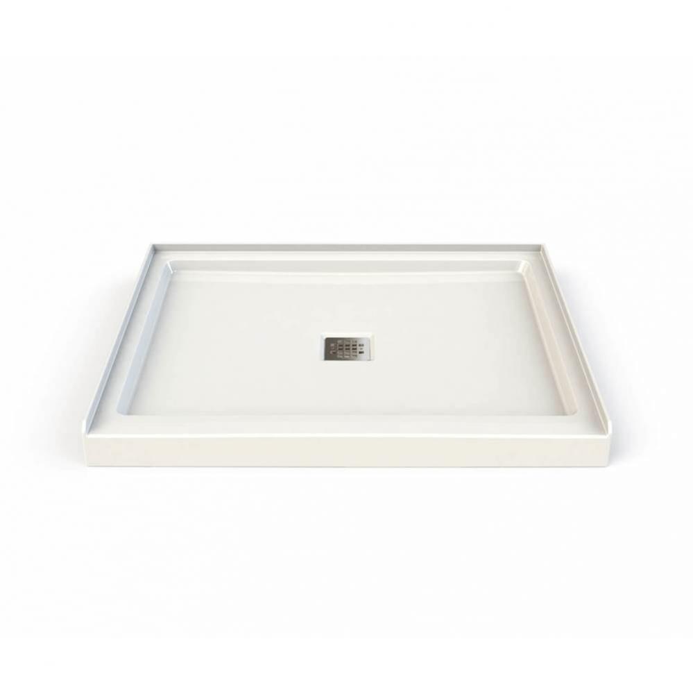 Hana 42 in. x 34 in. x 3 in. Rectangular Corner Shower Base with Center Drain in White