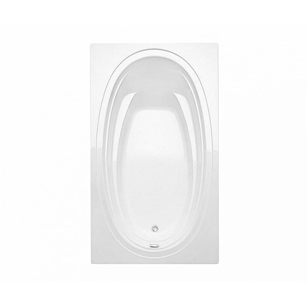 Panaro 60 in. x 42 in. Drop-in Bathtub with Left Drain in White