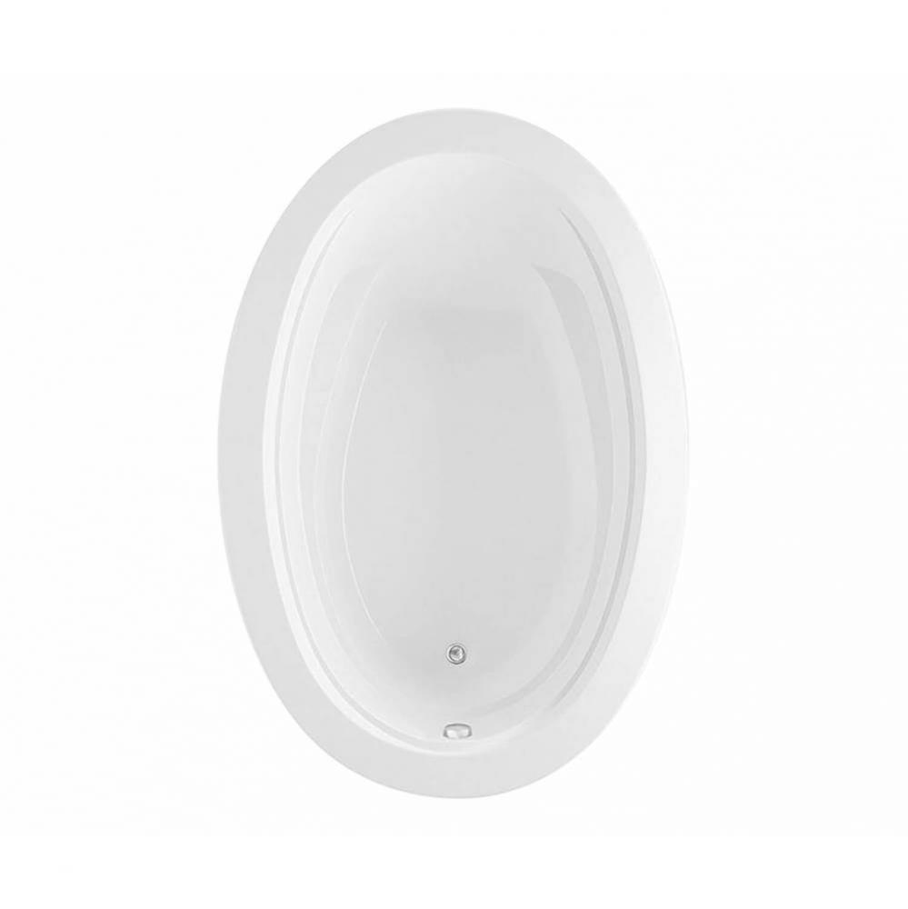 Arno 59.125 in. x 40.1875 in. Drop-in Bathtub with End Drain in White