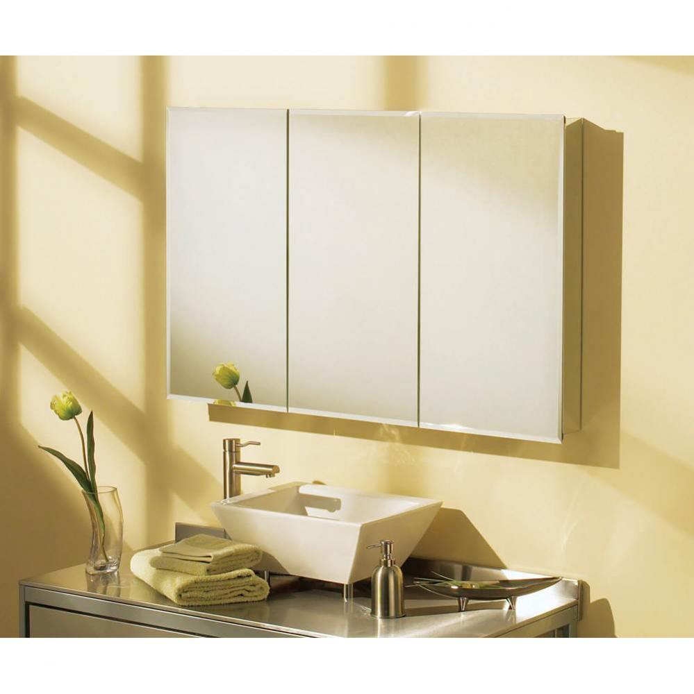 Element TV3031 30 in. x 5 in. x 31 in. Tri-View Beveled Edge Medicine Cabinet in White