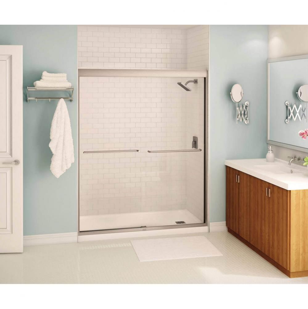 Kameleon SC 55-59 in. x 71 in.   Shower Door with Clear Glass in Brushed Nickel