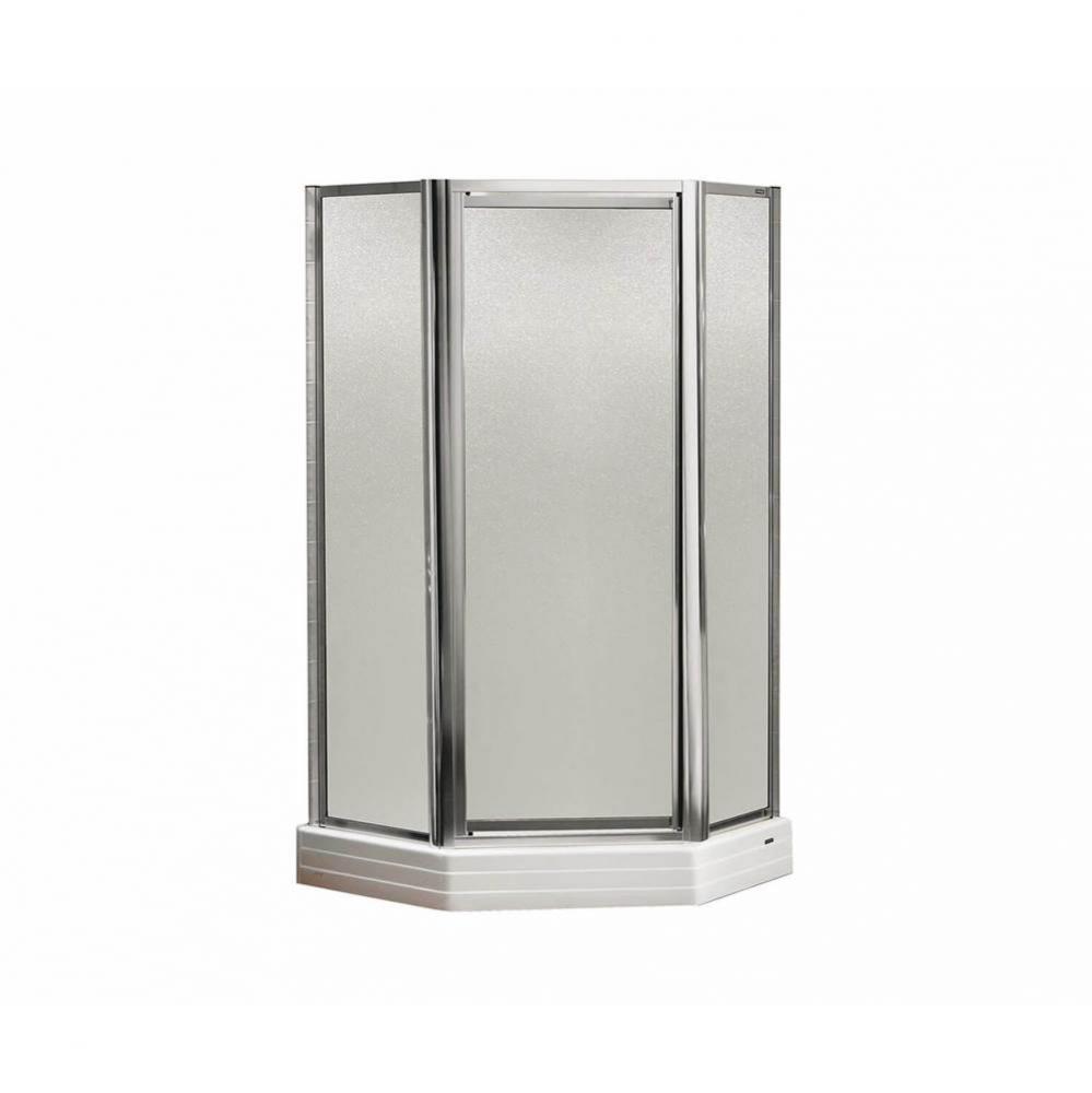 Silhouette Plus Neo-angle 36 in. x 36 in. x 70 in. Pivot Corner Shower Door with Hammer Glass in C