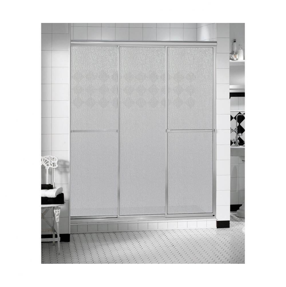 Triple Plus 38-40 in. x 66 in. Bypass Alcove Shower Door with Raindrop Glass in Chrome