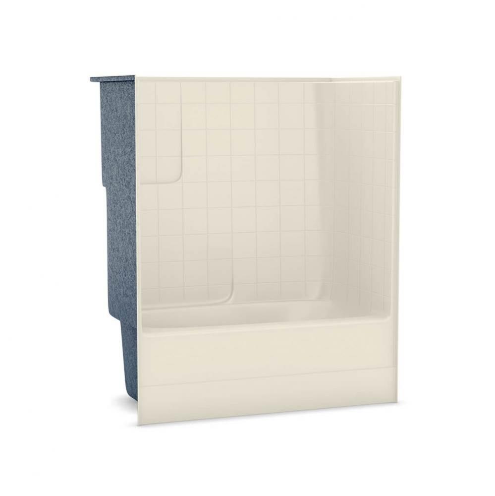 TSTEA62 60 in. x 31 in. x 72 in. 1-piece Tub Shower with Right Drain in Bone