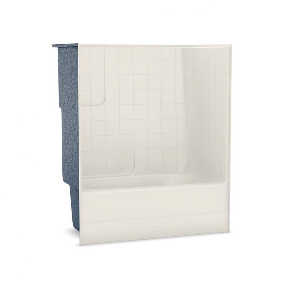 TSTEA62 60 in. x 31 in. x 72 in. 1-piece Tub Shower with Left Drain in Biscuit