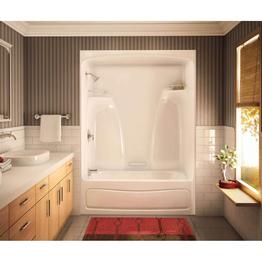 ACTSDM 60 in. x 33.25 in. x 87.375 in. 1-piece Tub Shower with Left Drain in White