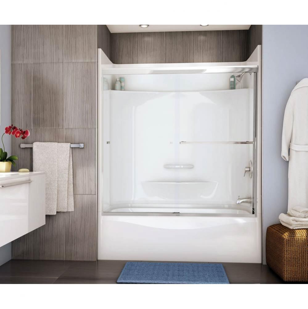 TOF-3260 59.75 in. x 33 in. Alcove Bathtub with Whirlpool System Left Drain in White