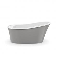 Maax 106266-000-001-101 - Ariosa 6032 Acrylic Freestanding End Drain Bathtub in White with Sterling Silver Skirt