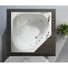 Maax 100875-000-001-000 - Tandem 5454 Acrylic Corner Center Drain Bathtub in White