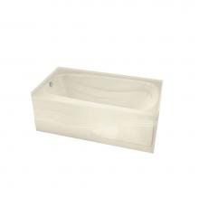 Maax 102205-000-004-002 - Tenderness 6042 Acrylic Alcove Right-Hand Drain Bathtub in Bone