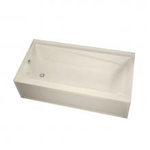 Maax 105511-000-004-001 - Exhibit 6030 IFS AFR Acrylic Alcove Left-Hand Drain Bathtub in Bone