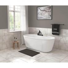 Maax 106992-000-002-100 - Eldora 5832 AcrylX Freestanding Center Drain Bathtub in White with White Skirt