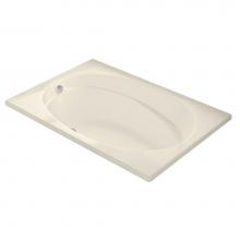 Maax 100027-000-004-000 - Temple 60 x 41 Acrylic Alcove End Drain Bathtub in Bone