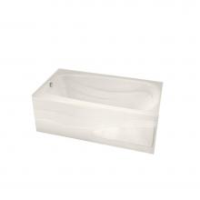 Maax 102201-003-007-002 - Tenderness 6032 Acrylic Alcove Right-Hand Drain Whirlpool Bathtub in Biscuit