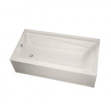 Maax 106175-000-007-101 - Exhibit 6042 IFS Acrylic Alcove Right-Hand Drain Bathtub in Biscuit