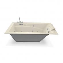 Maax 101265-000-004-001 - Optik 6032 Acrylic Alcove Left-Hand Drain Bathtub in Bone