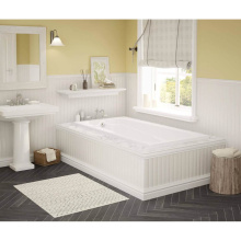 Maax 100104-097-001 - Timeless 72 x 36 Acrylic Alcove End Drain Combined Whirlpool & Aeroeffect Bathtub in White