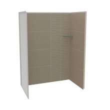 Maax 107464-306-512-000 - Utile 6036 Composite Direct-to-Stud Three-Piece Alcove Shower Wall Kit in Erosion Taupe
