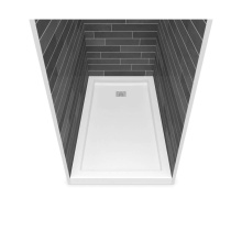 Maax 420004-504-001-100 - B3Square 6030 Acrylic Alcove Deep Shower Base in White with Back End Drain