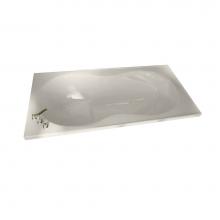 Maax 100073-000-007 - Melodie 65.875 in. x 32.75 in. Alcove Bathtub with Center Drain in Biscuit