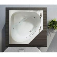 Maax 100875-003-001 - Tandem 54.125 in. x 54.125 in. Corner Bathtub with Whirlpool System Without tiling flange, Center