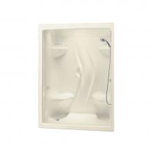 Maax 101141-L-000-004 - Stamina 60-I 59.5 in. x 35.75 in. x 85.25 in. 1-piece Shower with Left Seat, Left Drain in Bone