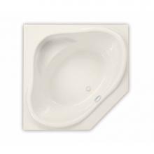 Maax 101212-109-007 - Nancy 54 in. x 54 in. Drop-in Bathtub with Combined Hydrosens/Aerosens System Center Drain in Bisc