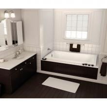 Maax 101456-003-001 - Pose 59.875 in. x 29.875 in. Drop-in Bathtub with Whirlpool System End Drain in White