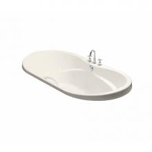 Maax 102757-055-007 - Living 72 in. x 42 in. Drop-in Bathtub with Aerofeel System Center Drain in Biscuit