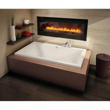 Maax 102785-054-001 - Aiiki 72 in. x 42 in. Drop-in Bathtub with Hydrofeel System Center Drain in White