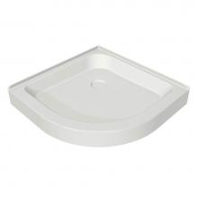 Maax 105046-000-001 - R 32.125 in. x 32.125 in. x 6.125 in. Neo-Round Corner Shower Base with Center Drain in White