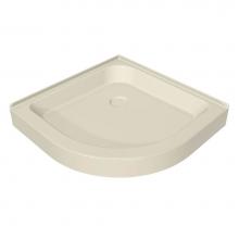 Maax 105048-000-004 - NR 40.125 in. x 40.125 in. x 6.125 in. Neo-Round Corner Shower Base with Center Drain in Bone