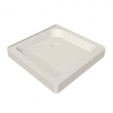 Maax 105053-000-007 - SQ 32.125 in. x 32.125 in. x 6.125 in. Square Corner Shower Base with Center Drain in Biscuit