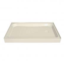 Maax 105055-L-000-004 - MAAX 59.75 in. x 30.125 in. x 6.125 in. Rectangular Alcove Shower Base with Left Drain in Bone