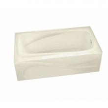 Maax 105231-L-109-004 - Santorini 60 in. x 32 in. Alcove Bathtub with Combined Hydrosens/Aerosens System Left Drain in Bon