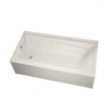 Maax 105456-L-108-007 - New Town IFS 59.75 in. x 32 in. Alcove Bathtub with Aerosens System Left Drain in Biscuit